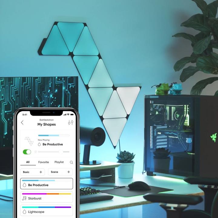 Produktbild Nanoleaf Shapes Ultra Black 9PK Starter (80 lm)