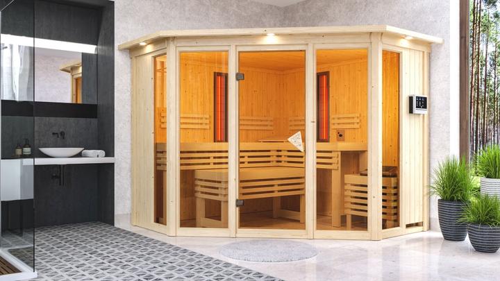 Image du produit Karibu Cabine infrarouge Asta accès d'angle, couronne (Contrôle externe de 9 KW)