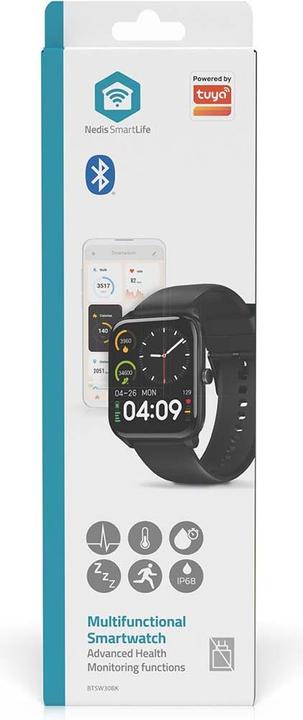 Actual product image Nedis SmartLife watch | LCD | IP68 | Maximum operating time: 14400 min | Android™ / IOS | Black