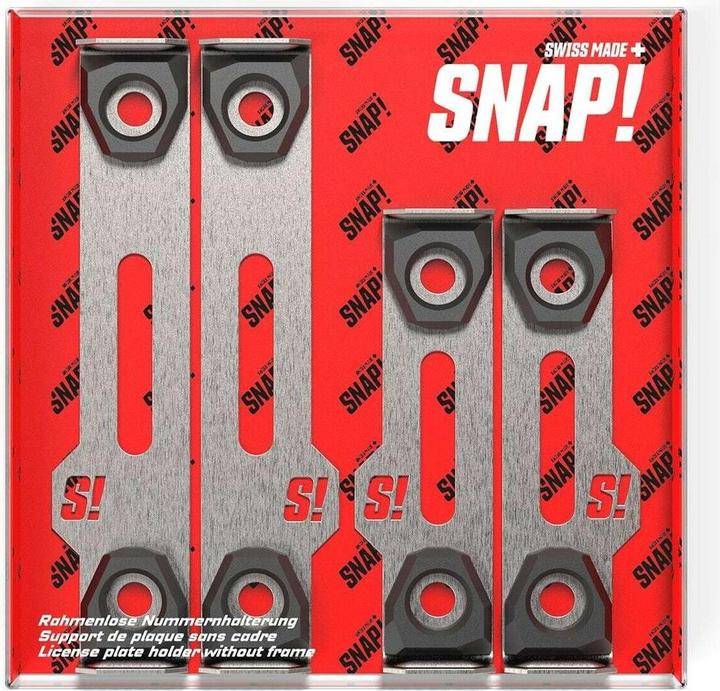 Snap Rahmenloser Nummernhalter (Front + Heck, Langformat)
