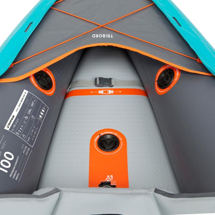 Actual product image Tribord Inflatable canoe kayak 2/3 person - 100+ Blue (3 pers.)