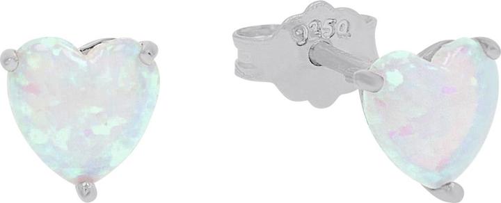 Image du produit Amor Boucles d'oreilles pour femmes, argent sterling 925, pierre synth. | coeur (Argent 925)