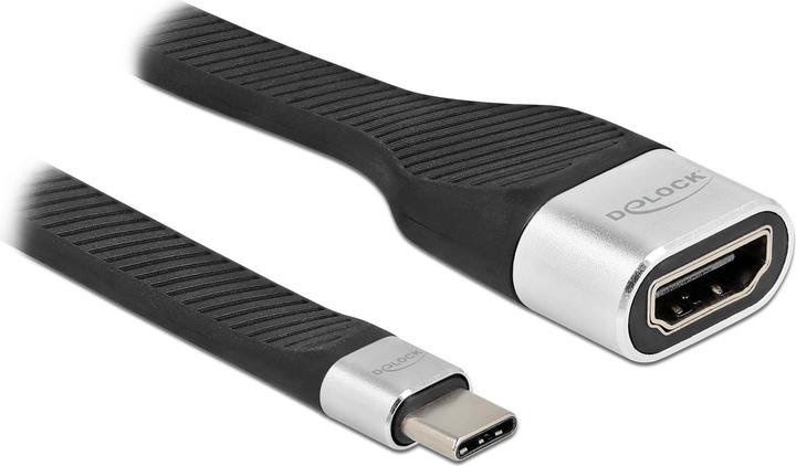 Delock FPC Flachbandkabel USB Type-C™ zu HDMI (DP Alt Mode) 4K 60 Hz 14 cm (USB Typ-C, 14 cm)