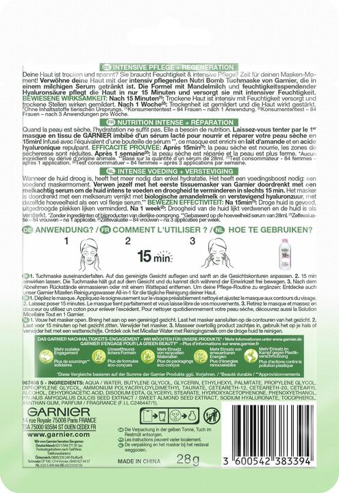 Image du produit Garnier Lait d'amande Nutri Bomb