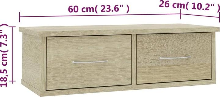 Produktbild VidaXL Schubladenregal (60 x 26 x 18.5 cm)
