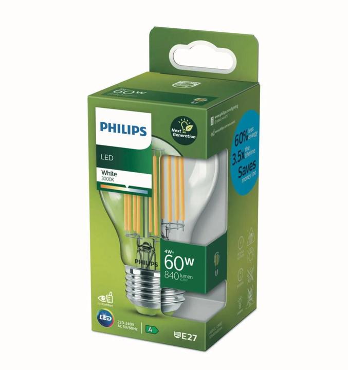 Image du produit Philips Lampe (E27, 4 W, 840 lm, 1 x, A)