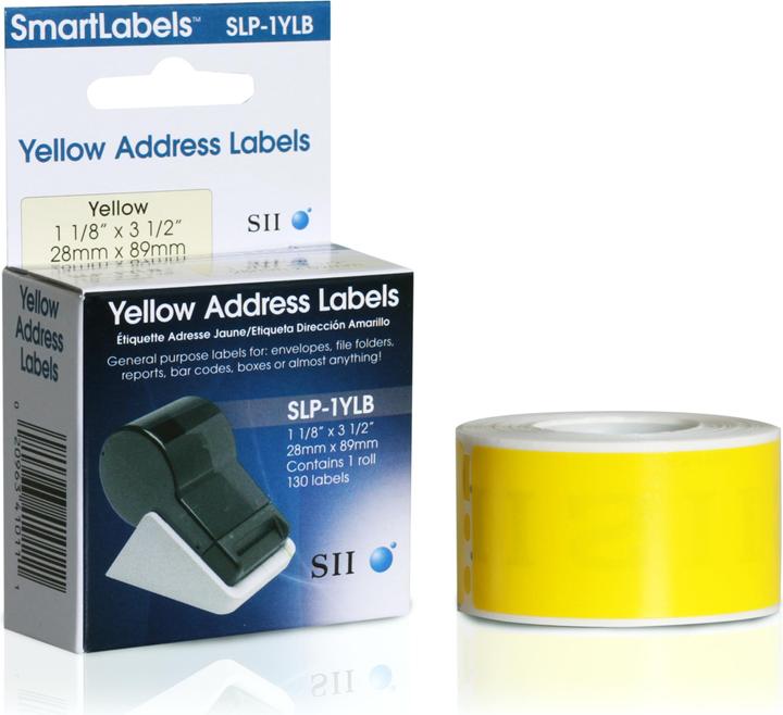 Produktbild Seiko SLP-1YLB, Adressetiketten, 1 Rolle à 130 Etiketten