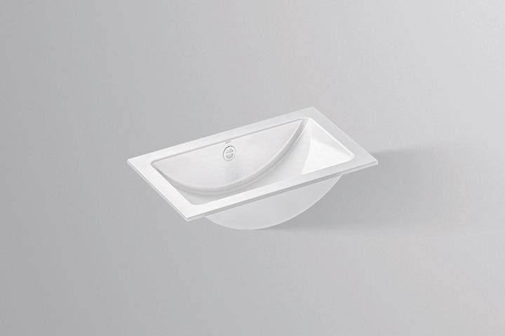 Alape Unterbaubecken UB.R585, rechteckig B: 507mm H: 143mm T: 273mm, 2250700000, weiss (273 mm, 507 mm)