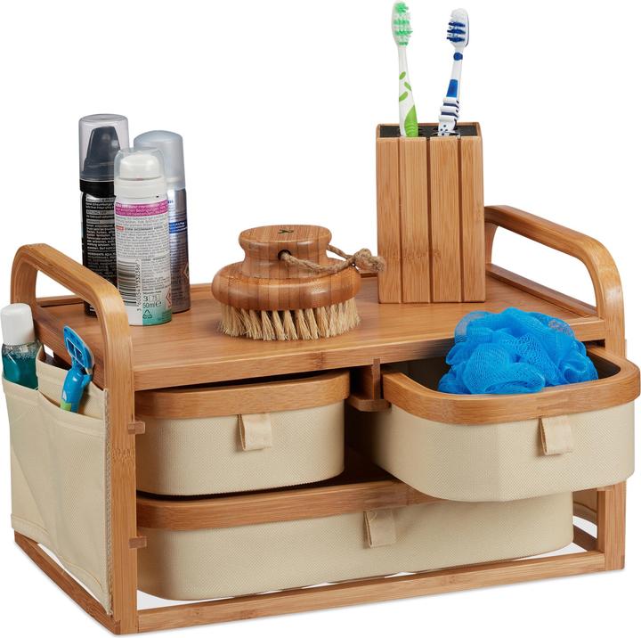 Actual product image Relaxdays Mini chest of drawers bamboo