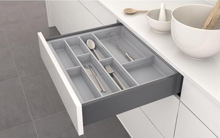 Produktbild Agoform Besteckeinsatz Scoop II 474x466x59mm, Besteckkasten Kunststoff silber