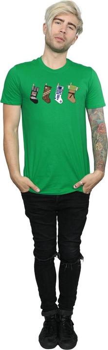 Actual product image Star Wars Mens Christmas Stockings T-Shirt (S)