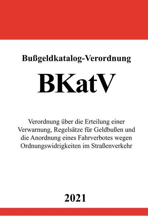 Produktbild Bussgeldkatalog-Verordnung (BKatV) (136 x)