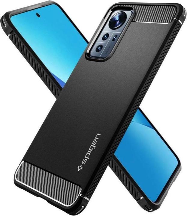 Actual product image Spigen RUGGED ARMOR XIAOMI 12 LITE MATTE Juodas (Xiaomi 12 Lite)