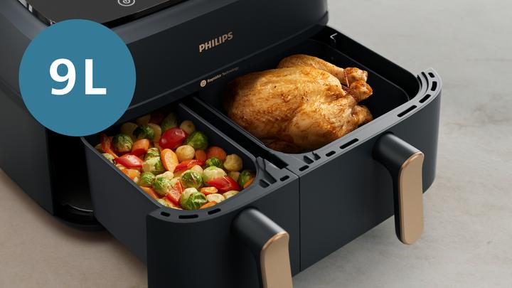 Actual product image Philips Dual Basket Airfryer NA352/09 (CH plug)