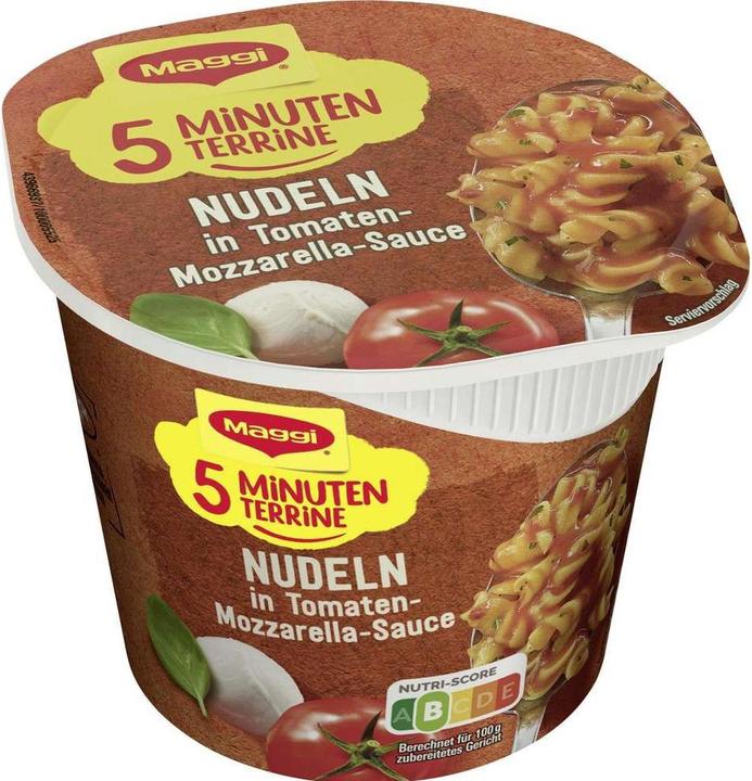Maggi 5 MINUTEN TERRINE Nudeln in Tomaten-Mozzarella-Sauce (55 g)