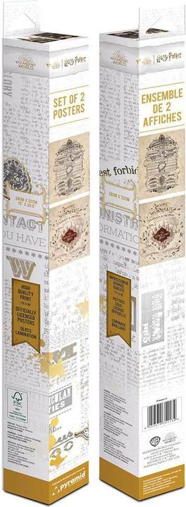 Actual product image Pyramid HARRY POTTER - Map & School List - Set 2 Posters 52 x 38cm