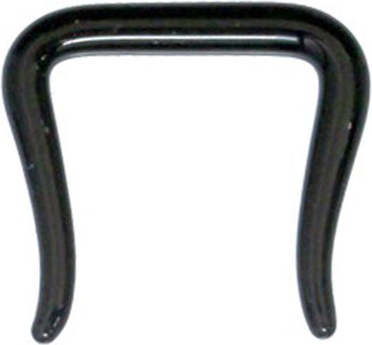 Produktbild Star Piercing Septum Ring U abgewinkelt schwarz aus Glas (Glas, ohne Messing)