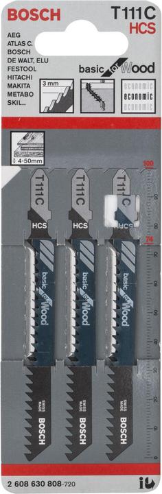 Produktbild Bosch Professional Zubehör Stichsägeblatt T 111 C Basic for Wood