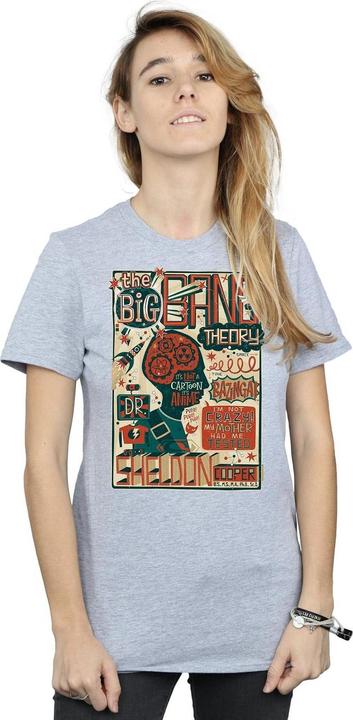 Immagine prodotto Big Bang Theory Femme/Les femmes - T-shirt boyfriend en coton avec affiche infographique (XXL)