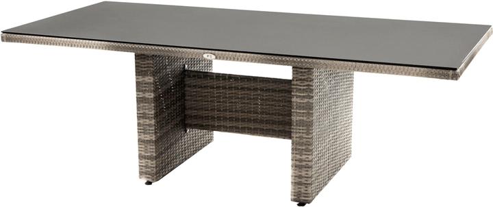 Actual product image Ploss Nice Dining Table Wicker/Glass Top 220x100 cm (220 cm)