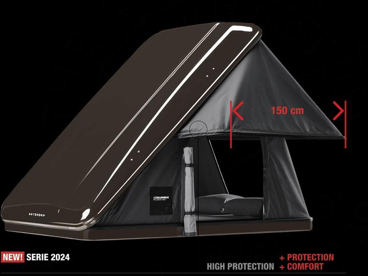 Actual product image Autohome Columbus carbon fibre roof tent (model 2024) (Roof tent, 2 persons)