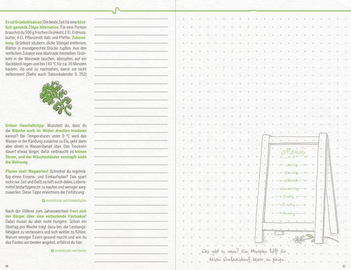 Actual product image Grüner Faden - annual planner, life planner, guidebook - sustainable ideas for the whole year (A5, German)