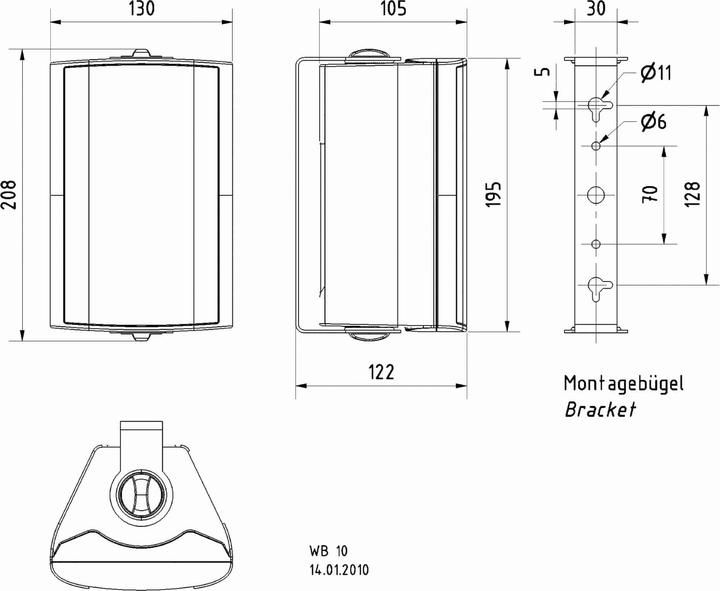 Nährwerte und Zutaten Visaton 2-Wege-Kompaktbox, WB 10 100V, 8Ohm