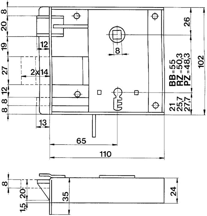 Actual product image Schänis Room door locks