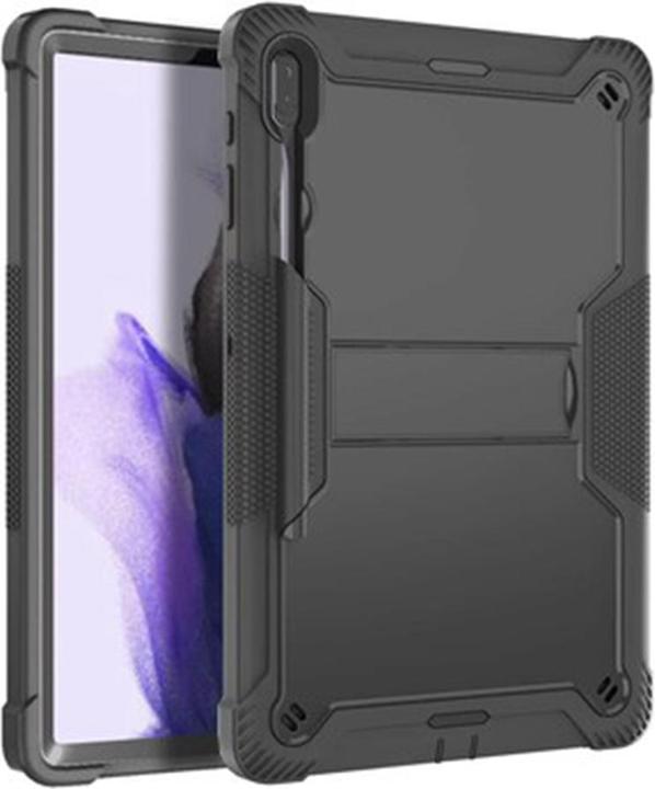 Techsuit - Rugged TabShell + Screen Protector - Samsung Galaxy Tab S7 FE - Black (Galaxy Tab S7 FE)