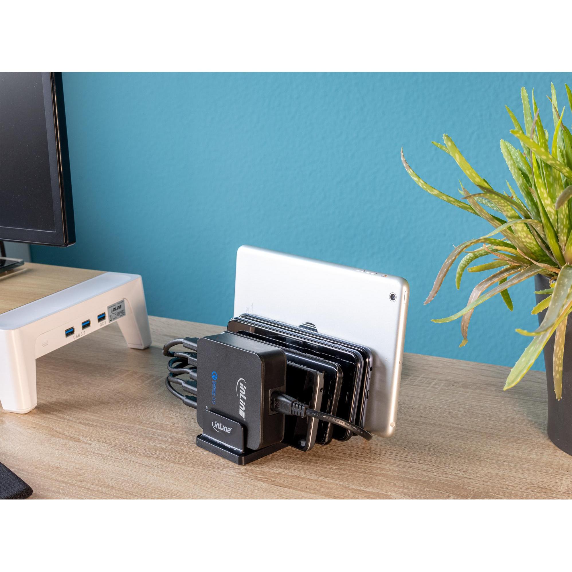 Supporto Multifunzione InLine A 6 Scomparti - Per Caricatori, Smartphone, Scrivania - Foto 7