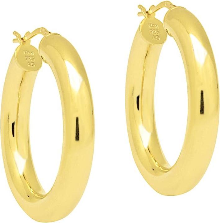 Actual product image Candy Selby hoop earrings, 925 sterling silver, gold-plated (925 sterling silver, 18k gold-plated)