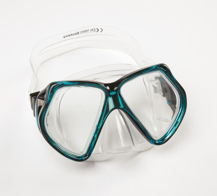 Actual product image Bestway Adult Omniview Dive Mask, Child, Full face mask, Freediving, Tempered glass, Blue, Red, Yell