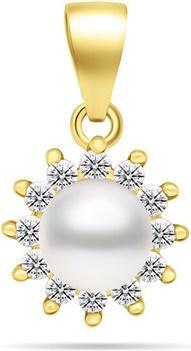 Produktbild Brilio Silver - Charming pearl pendant with zircons PT88Y