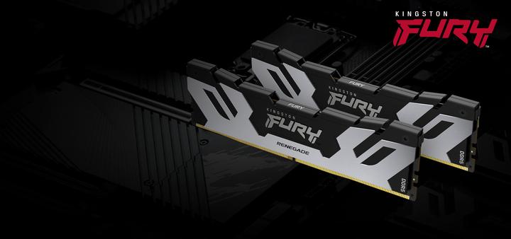 Actual product image Kingston 48GB 8800MT/s DDR5 CL42 CUDIMM Kit of 2 FURY Renegade Silver (2 x 24GB, 8800 MHz, DDR5 RAM, CU-DIMM)