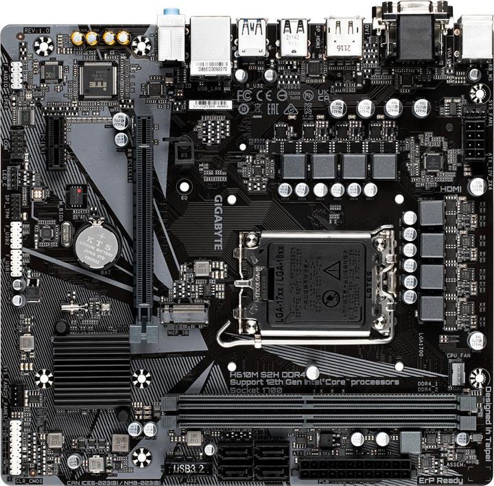Produktbild Gigabyte H610M S2H (LGA 1700, Intel H610 Express, mATX)