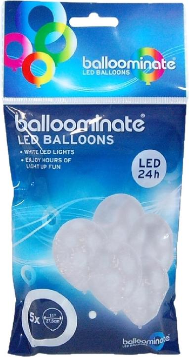 Image du produit Amscan 5 ballons LED blancs