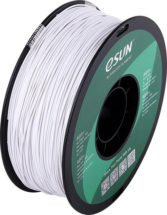 Actual product image eSUN ABS+ 1.75mm Cold White 1kg 3D Filament (ABS, 1.75 mm, 1000 g, White)