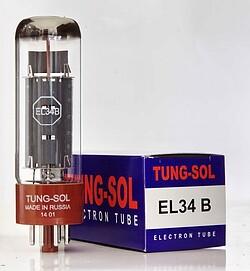 Actual product image Tung-Sol EL34B Power Amp Tube / single (Guitar)