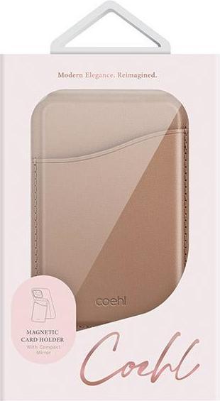 Image du produit Uniq Coehl Esme magnetyczny portfel z lusterkiem i podpórką beżowy/dusty nude