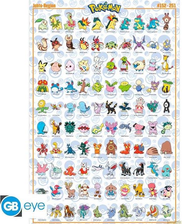ABYstyle POKEMON - Poster Johto German 91.5x61 (91.5 x 61 cm)