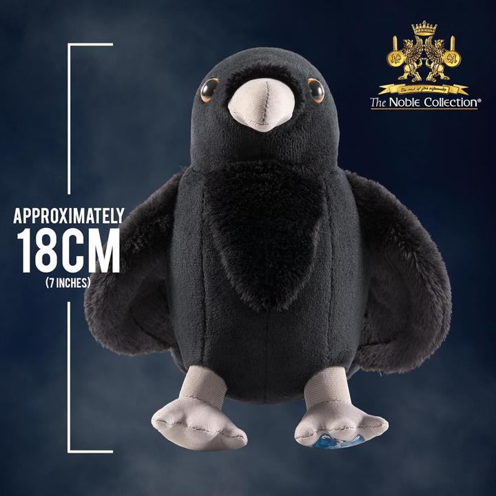 Actual product image Noble Collection Harry Potter Plush Figure Ravenclaw Raven Mascot 14 cm (18 cm)