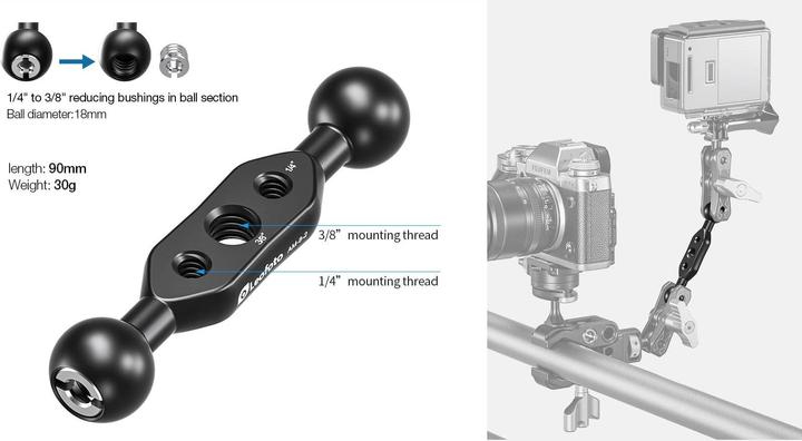 Image du produit Leofoto Gelenkarmsystem kurzer Arm AM-8-2