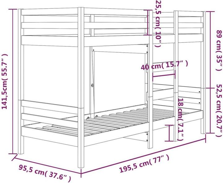 Image du produit VidaXL Frederik (90 x 190 cm)