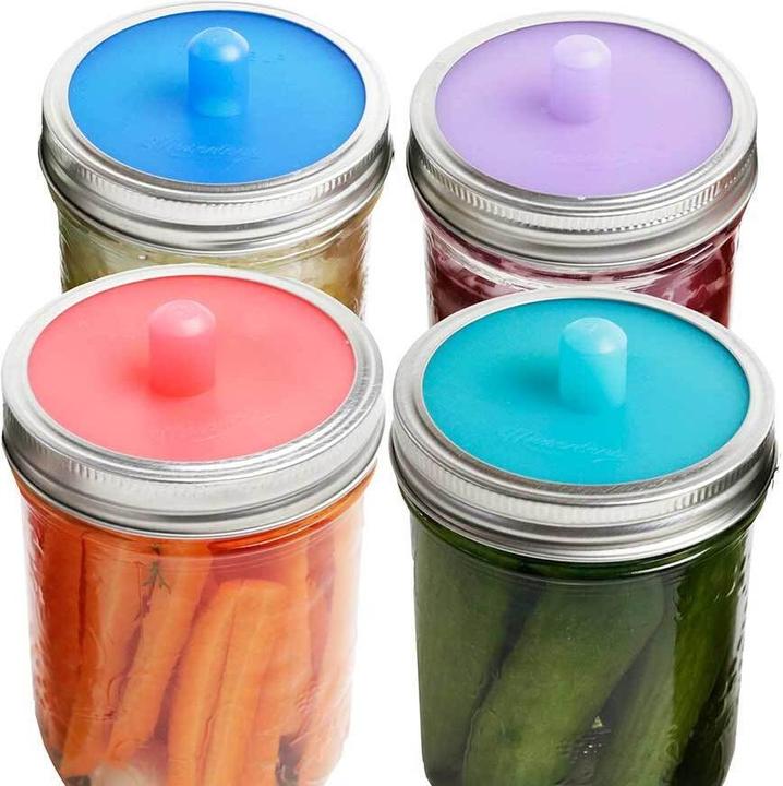 Image du produit Einfach Weniger Fermentieraufsätze für Mason Jar Wide (4 pcs)