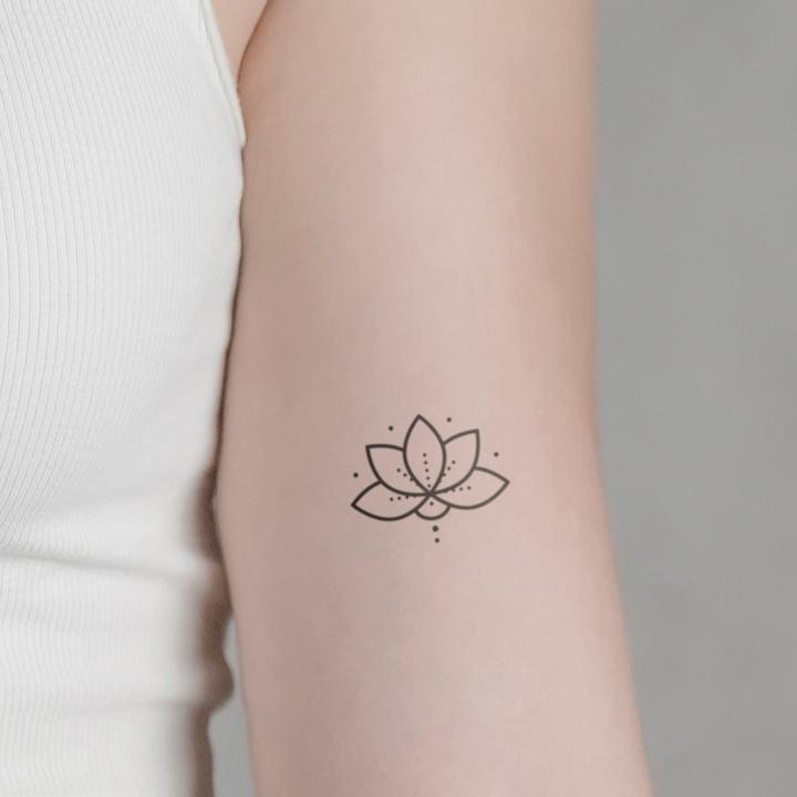 Produktbild minink Temporäres Tattoo – Lotusblume mit Punkten