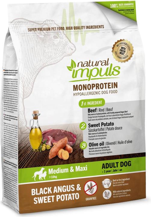 Natural Impuls Black Angus with sweet potatoes (Adult, 1 pcs., 1000 g)