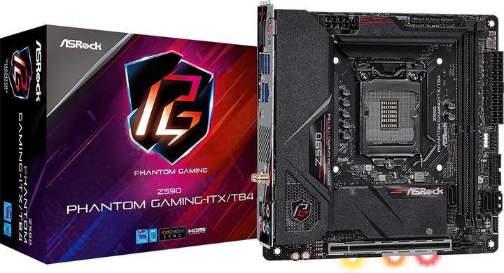 Produktbild AsRock Z590 Phantom Gaming (LGA 1200, Intel Z590, Mini-ITX)