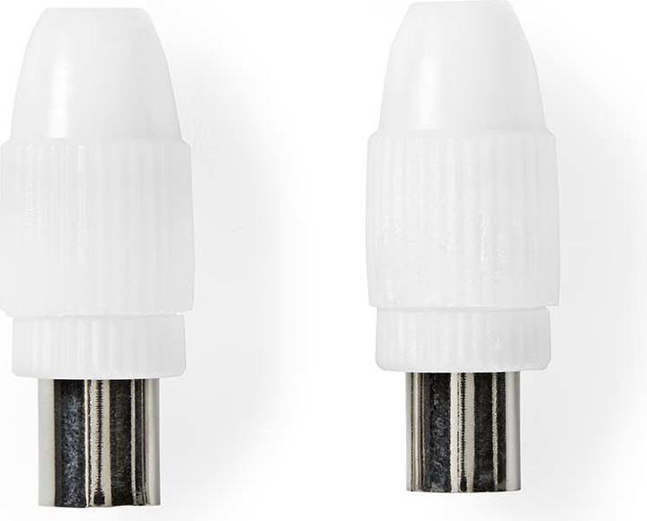 Actual product image Nedis Plug IEC (coaxial) Mach o + Socket - straight 2 ON (Antenna cable)