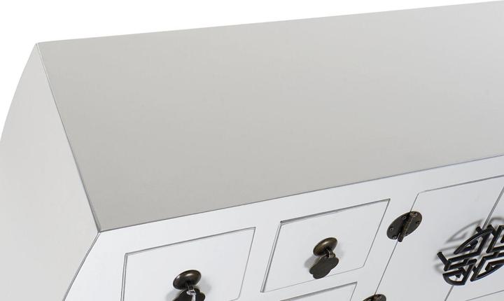 Actual product image DKD Home Decor Console Fir Silver White MDF Wood 98 x 26 x 80 cm