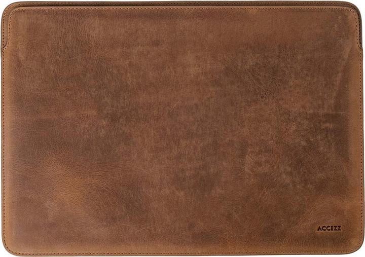 Actual product image Accezz Leather Laptop hoes MacBook 14 inch - Laptopsleeve - Cognac (14", Apple)